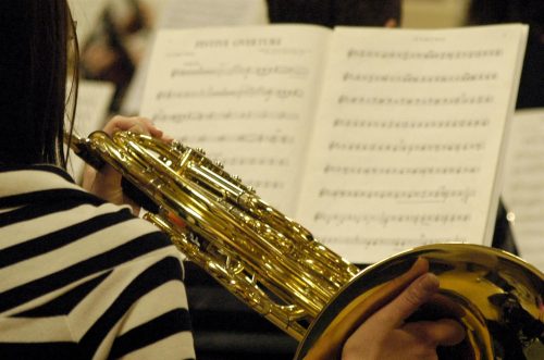 French Horn at a rehearsal