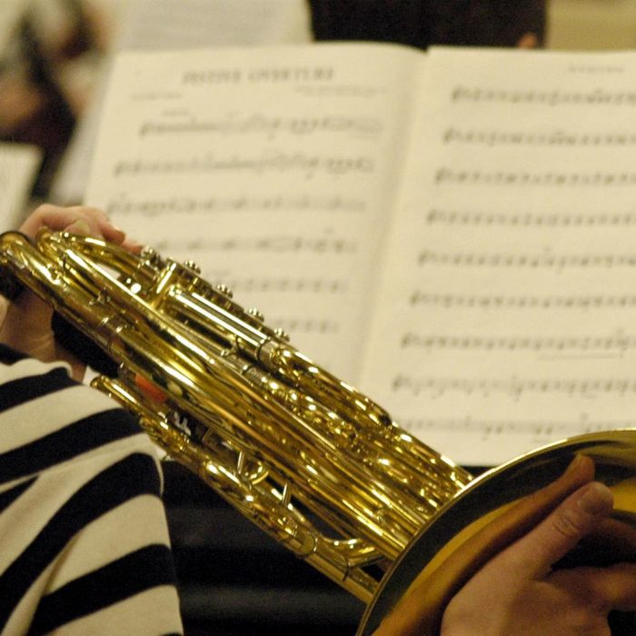 French Horn at a rehearsal