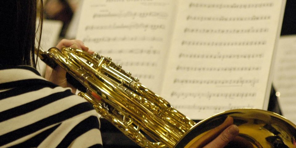 French Horn at a rehearsal